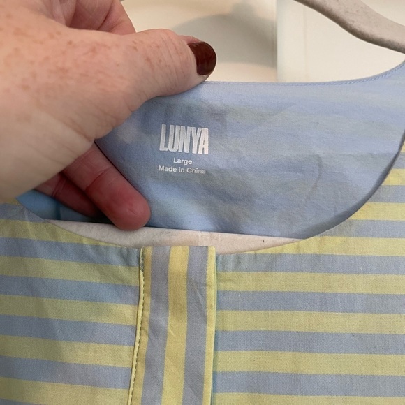 Lunya Airy Cotton Dolman Short sleeve shorts set size large - Picture 4 of 15